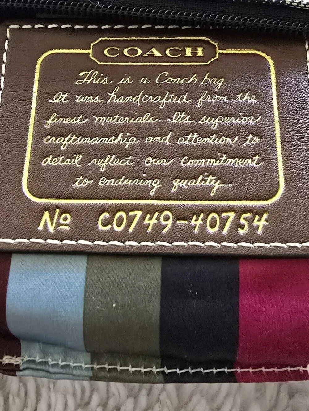Coach Navy and White Signature Canvas Wristlet